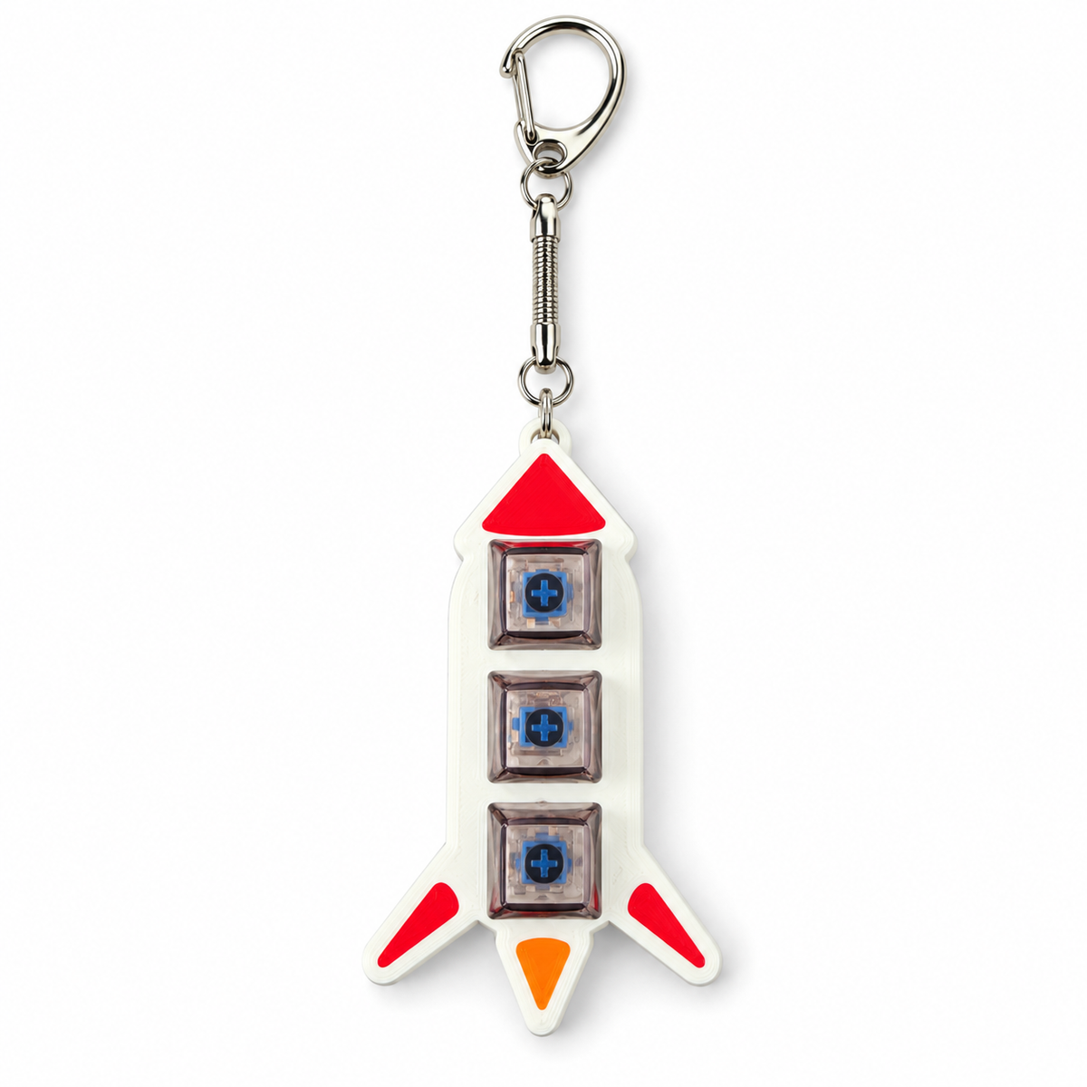 ロケットのキーカチ|宇宙 キーホルダー スイッチ3個・キャップ付き カチカチ【送料込み】