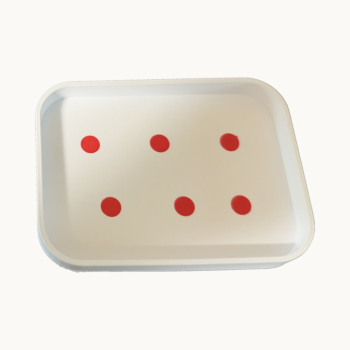 小物トレー|鍵・アクセサリー置き 白・水玉【送料込み】