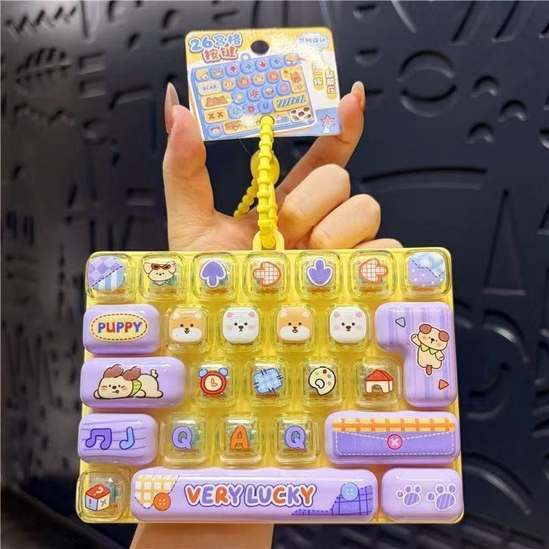【ZLMO】アニマル ミニキーボード キーホルダー｜26キーデザイン