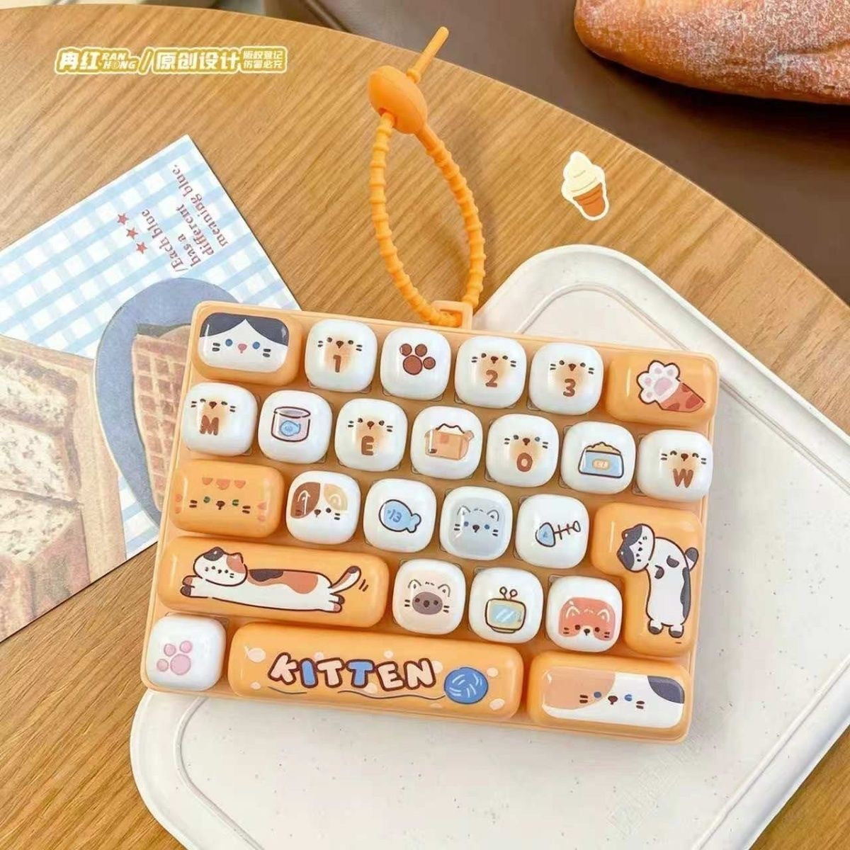 【ZLMO】アニマル ミニキーボード キーホルダー｜26キーデザイン