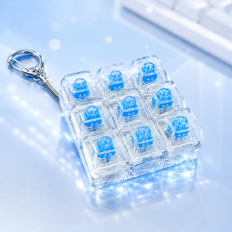 キーカチ9 LED付き｜カスタムできるストレス発散グッズ【送料込み】