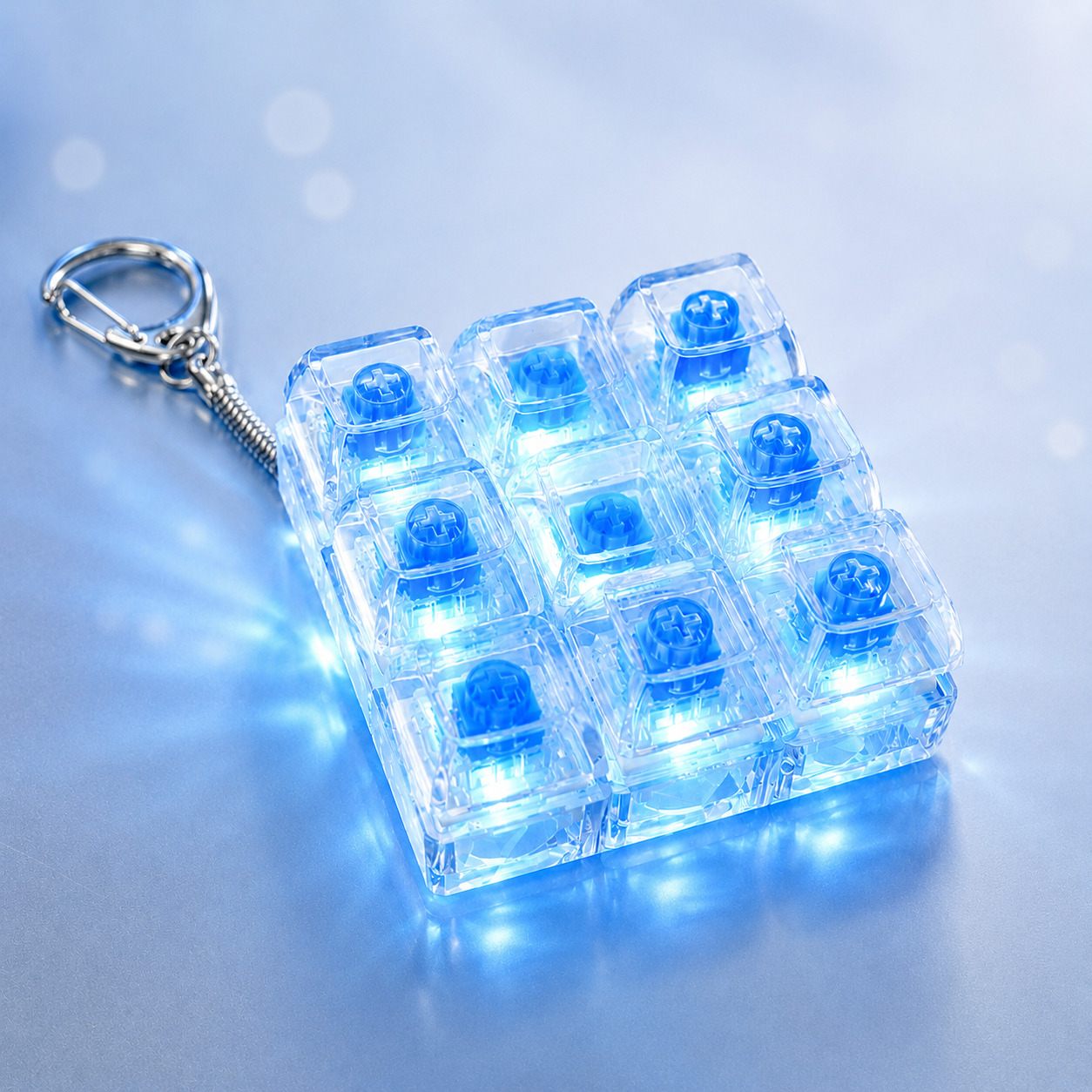 キーカチ9 LED付き｜カスタムできるストレス発散グッズ【送料込み】