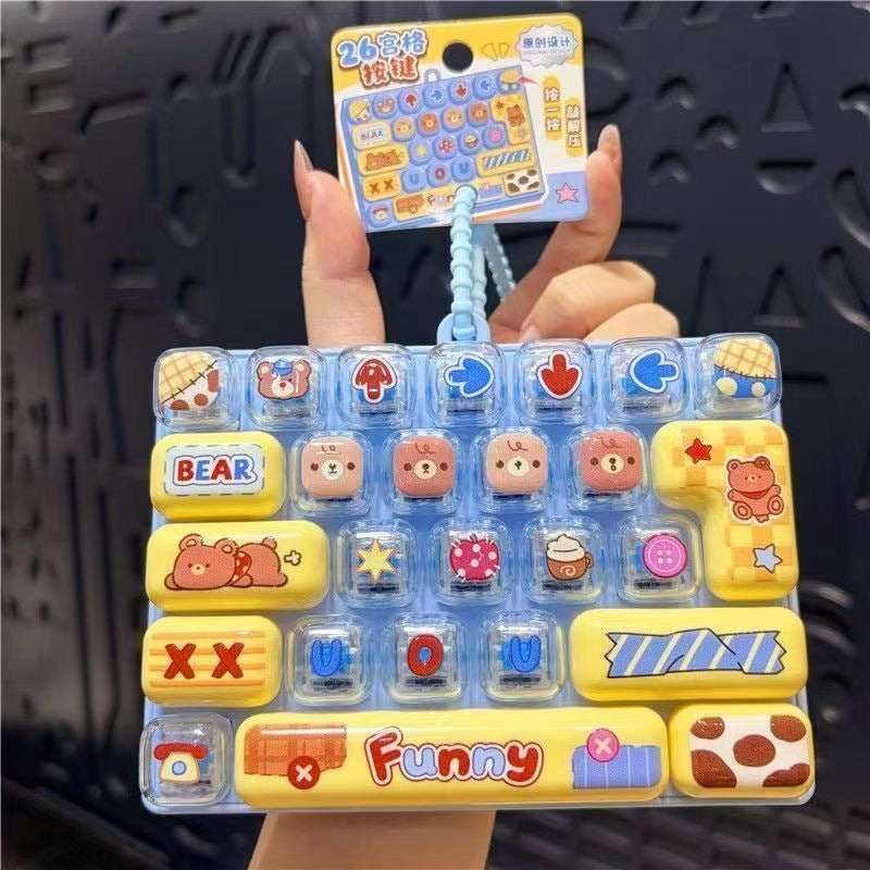 【ZLMO】アニマル ミニキーボード キーホルダー｜26キーデザイン