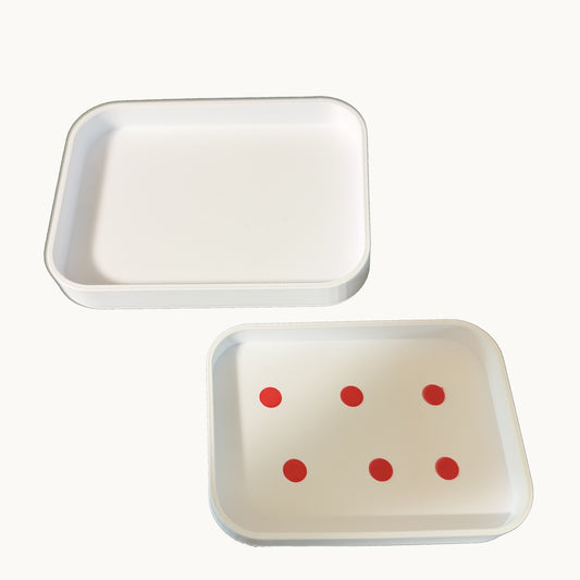 小物トレー｜鍵・アクセサリー置き 白・水玉【送料込み】